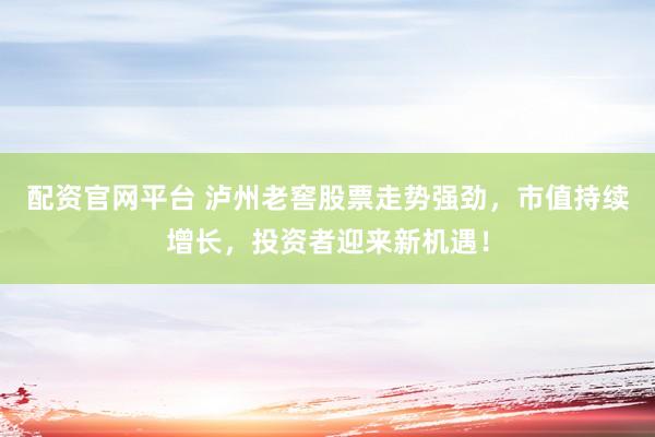 配资官网平台 泸州老窖股票走势强劲，市值持续增长，投资者迎来新机遇！