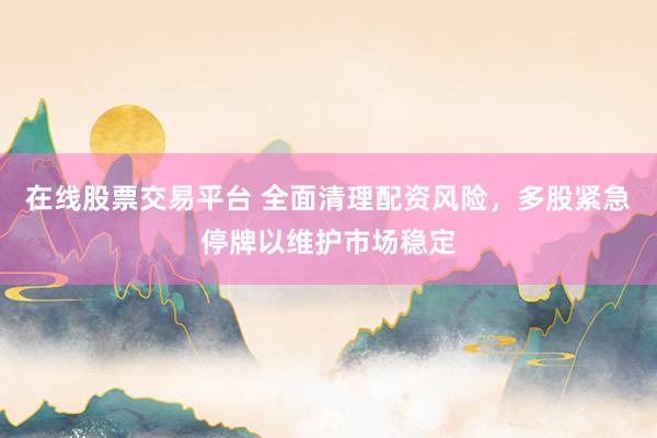 在线股票交易平台 全面清理配资风险，多股紧急停牌以维护市场稳定