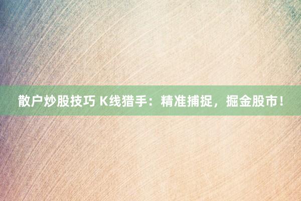 散户炒股技巧 K线猎手：精准捕捉，掘金股市！