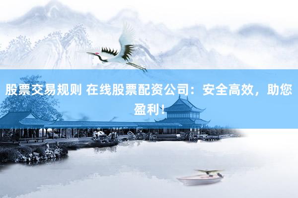 股票交易规则 在线股票配资公司：安全高效，助您盈利！