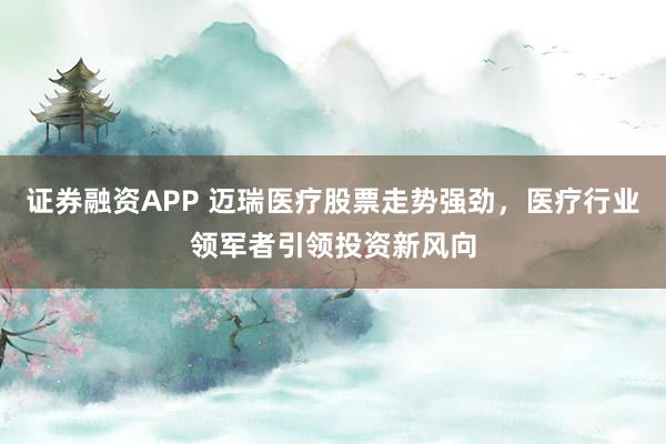 证券融资APP 迈瑞医疗股票走势强劲，医疗行业领军者引领投资新风向