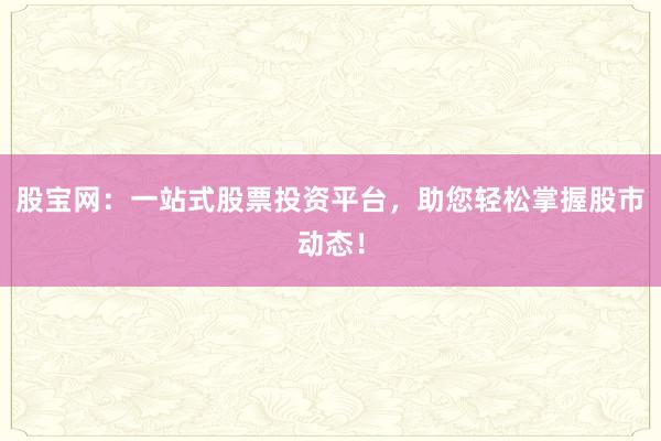 股宝网：一站式股票投资平台，助您轻松掌握股市动态！