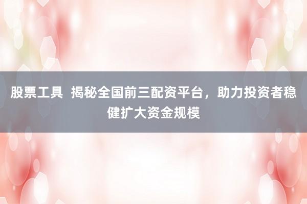 股票工具  揭秘全国前三配资平台，助力投资者稳健扩大资金规模