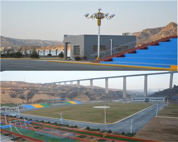 廣場高桿燈、中華燈-陜西渭南合陽特警訓(xùn)練基地廣場照明